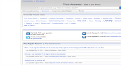 Desktop Screenshot of answers.trine.edu