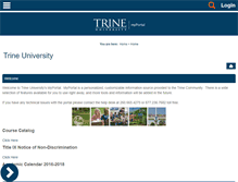 Tablet Screenshot of myportal.trine.edu